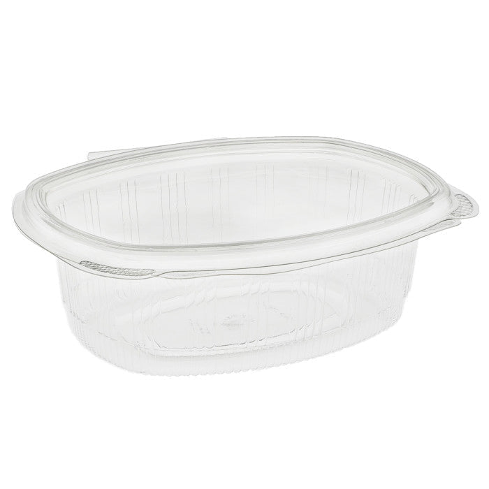24 oz Deli Container | Recycled Plastic | Hinged Lid | Made in USA (Case of 280)