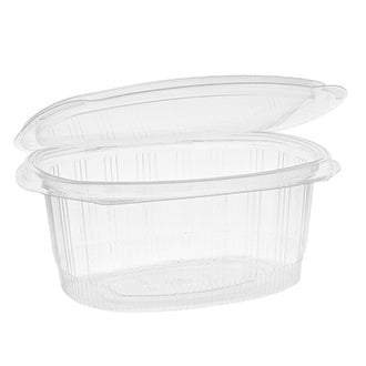 32 oz Deli Container | Recycled Plastic | Hinged Lid | Made in USA (Pack of 210)