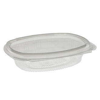 8 oz Deli Container | Recycled Plastic | Hinged Lid | Made in USA (Pack of 100)