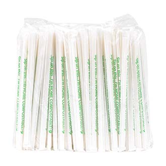 7.75" Home Compostable PHA Straw | White | Jumbo | Made in USA (Case of 2800)