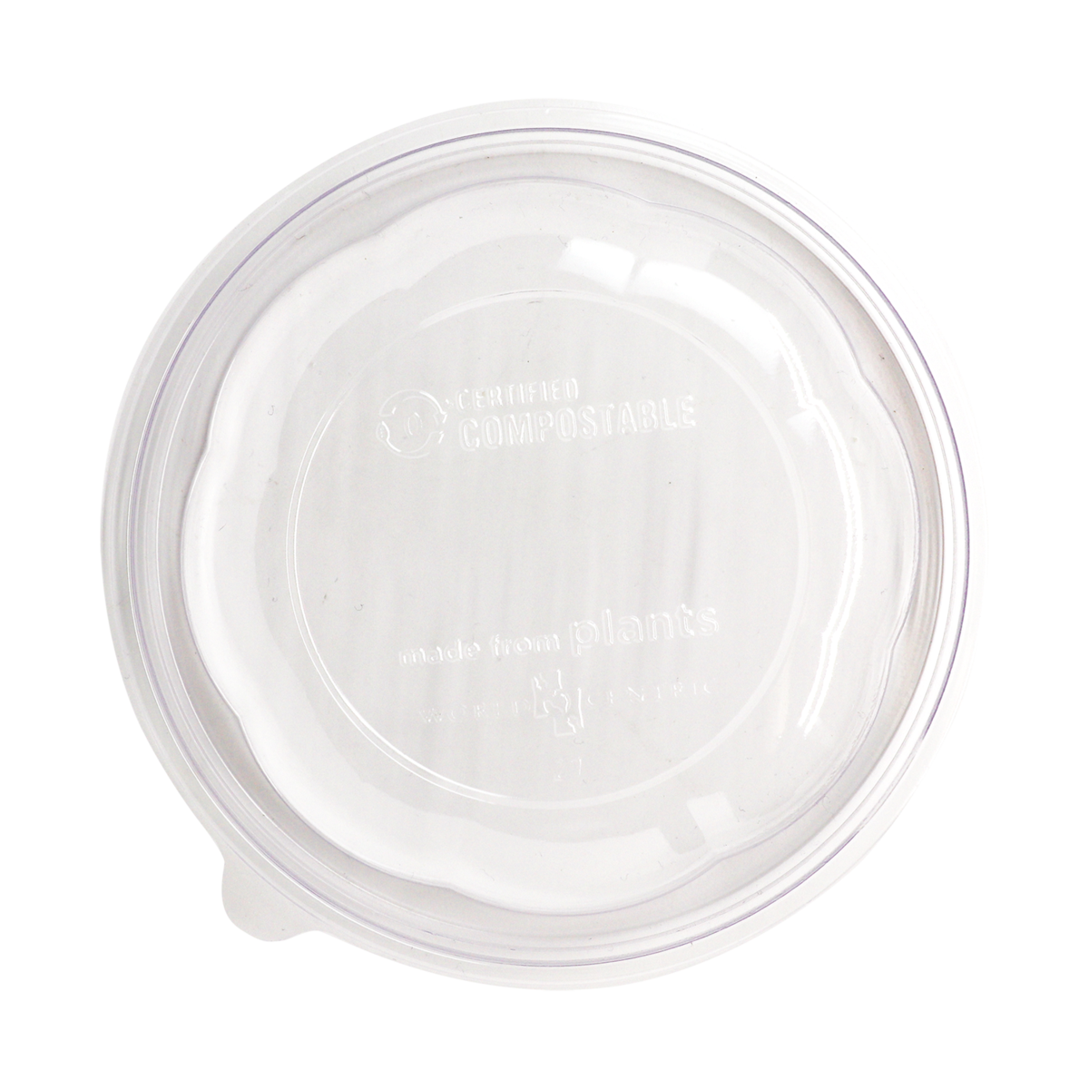 Lid for 16 oz Clear Salad Bowl | Compostable | PLA (Pack of 75)