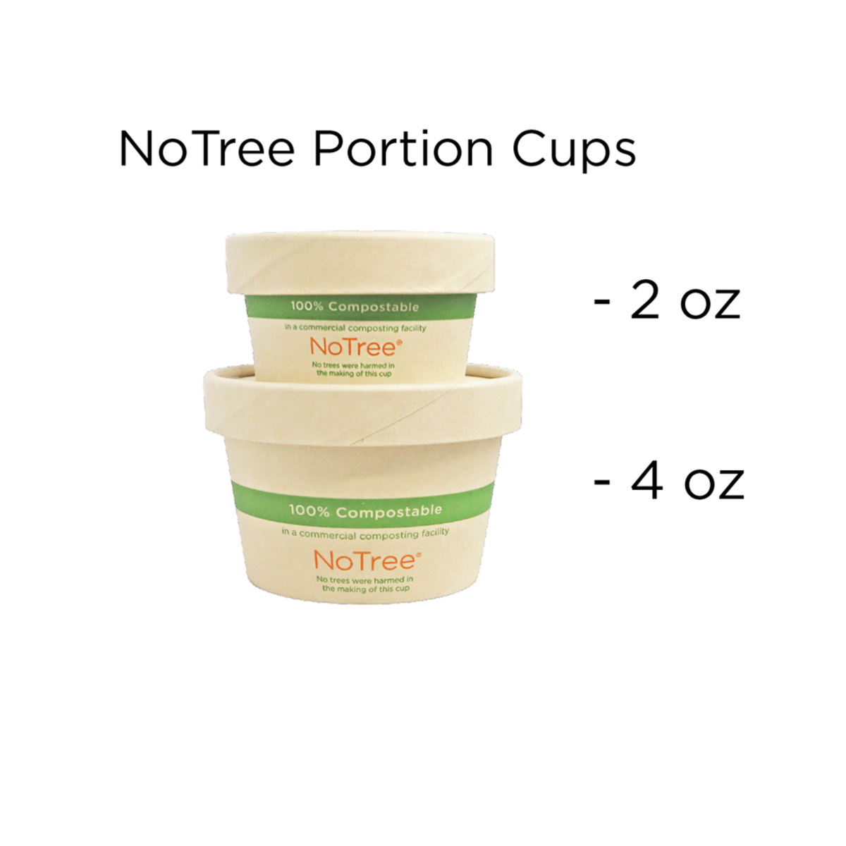 Lid for 4 oz No Tree® Paper Portion Cup | Lid Only (Case of 1000)