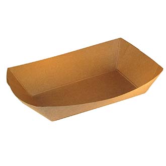 #500 5lb Kraft Paper Food Tray | Bulk | Compostable | Made In USA (Case of 500)