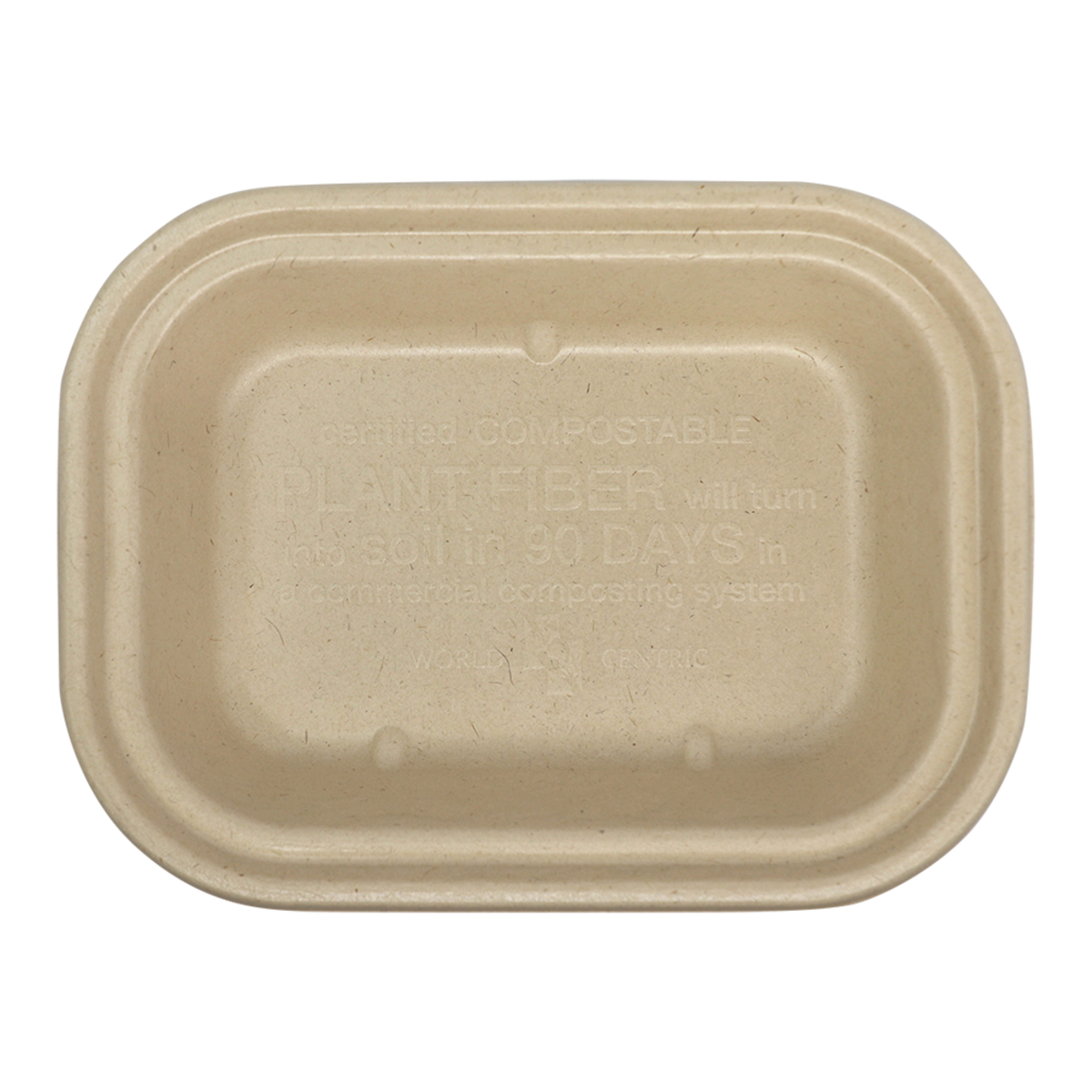 17 oz Fiber To Go Box Container | 8" x 6" x 1.5" | Compostable | (Pack of 100)