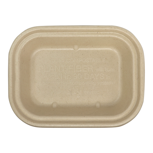 17 oz Compostable Fiber To Go Box Container with PLA Lining