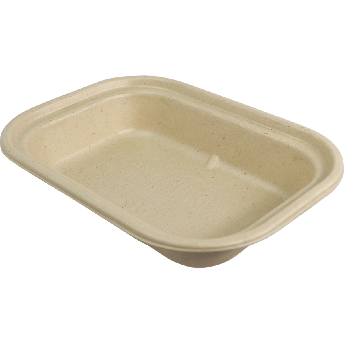 17 oz Fiber To Go Box Container | 8" x 6" x 1.5" | Compostable | (Pack of 50)
