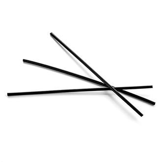 5.25" PHA Cocktail Straws | Home Compostable | Bulk | Black | 3.5mm (Pack of 6000)
