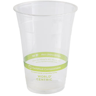 16 oz Cold Cup | Clear | Certified Compostable (Pack of 250)