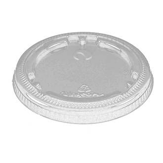 Flat Lid for 4-9 oz Cold Cups | No Hole | Clear PLA
