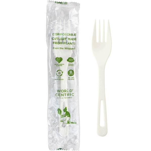 6" Fork Individually Wrapped | Compostable  (Pack of 100)