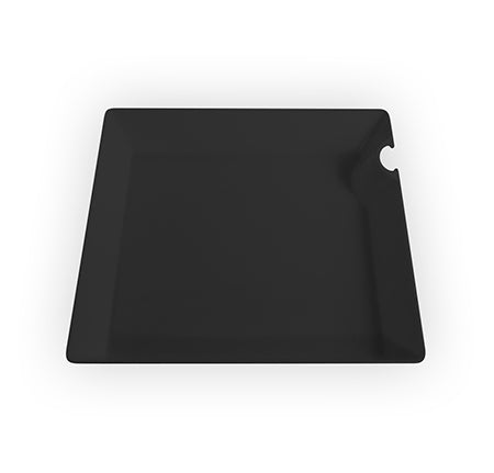 4" Square Disposable Plate | Black | PLA | Case of 200