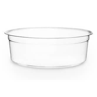 8 oz Compostable Round Deli Container | Clear | Vegware® | PLA (Pack of 300)