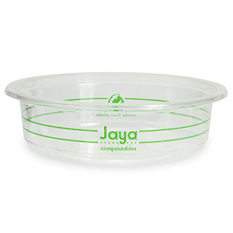 8 oz Round Deli Container | Clear | Jaya® | Compostable PLA (Pack of 50)