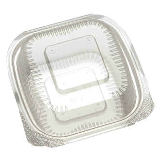 6" x 6" x 3" Clamshell Container | Clear PLA  (Pack of 80)