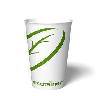 12 oz ectotainer® Hot Cup | Compostable PLA Lined | Made in USA