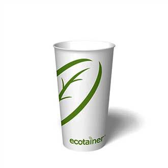 20 oz ectotainer® Hot Cup |Compostable PLA Lined | Made in USA (Pack of 400)
