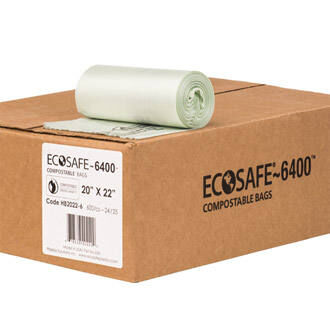 7 gal Certified Compostable Trash Bags 20"x22" (Pack of 300)