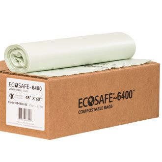 64 gal Certified Compostable Large Liner 48"x60" (Roll of 10)