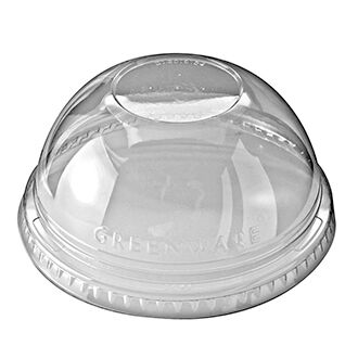 Dome Lid | No Hole | Fits 9 oz and 12 oz Cold Cups | Made in USA