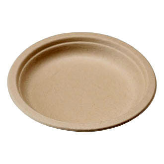 7" Classic Round Plate | Natural Plant Fiber | Eco-Friendly & Compostable (Pack of 100)