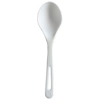 6" Compostable Soup Spoon | Bulk Pack | White (Pack of 500)