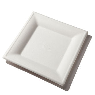 10" Square Plate | Compostable Sugarcane (Case of 250)