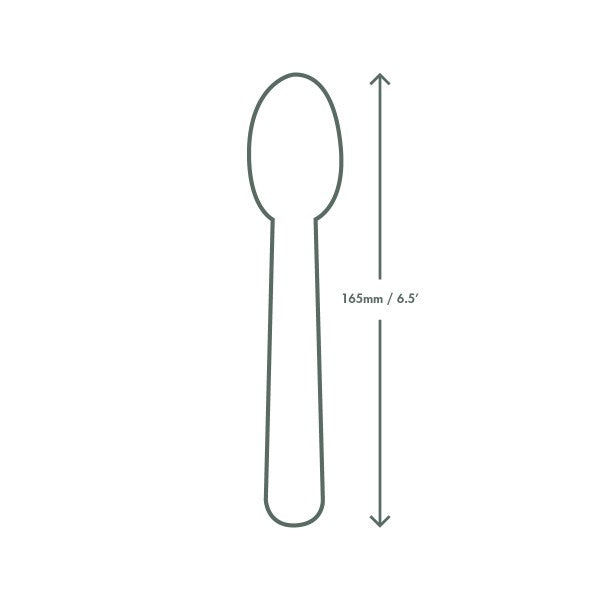 6" Compostable Birch Wood Spoon | Vegware® | Case of 1000