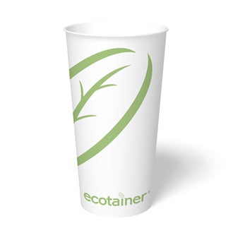 22 oz Compostable Cold Cup | SFI® Paper Cup | PLA Lined | Made in USA