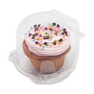 3.5" Clear Compostable Mega Cupcake & Muffin Container | Single | Made in USA
