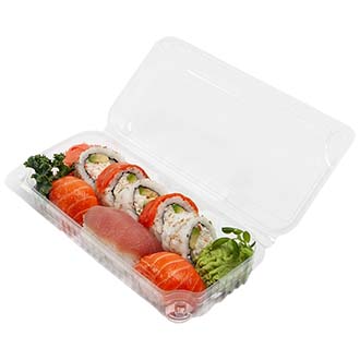 16 oz Clear Clamshell Container | Disposable & Compostable (Case of 300)