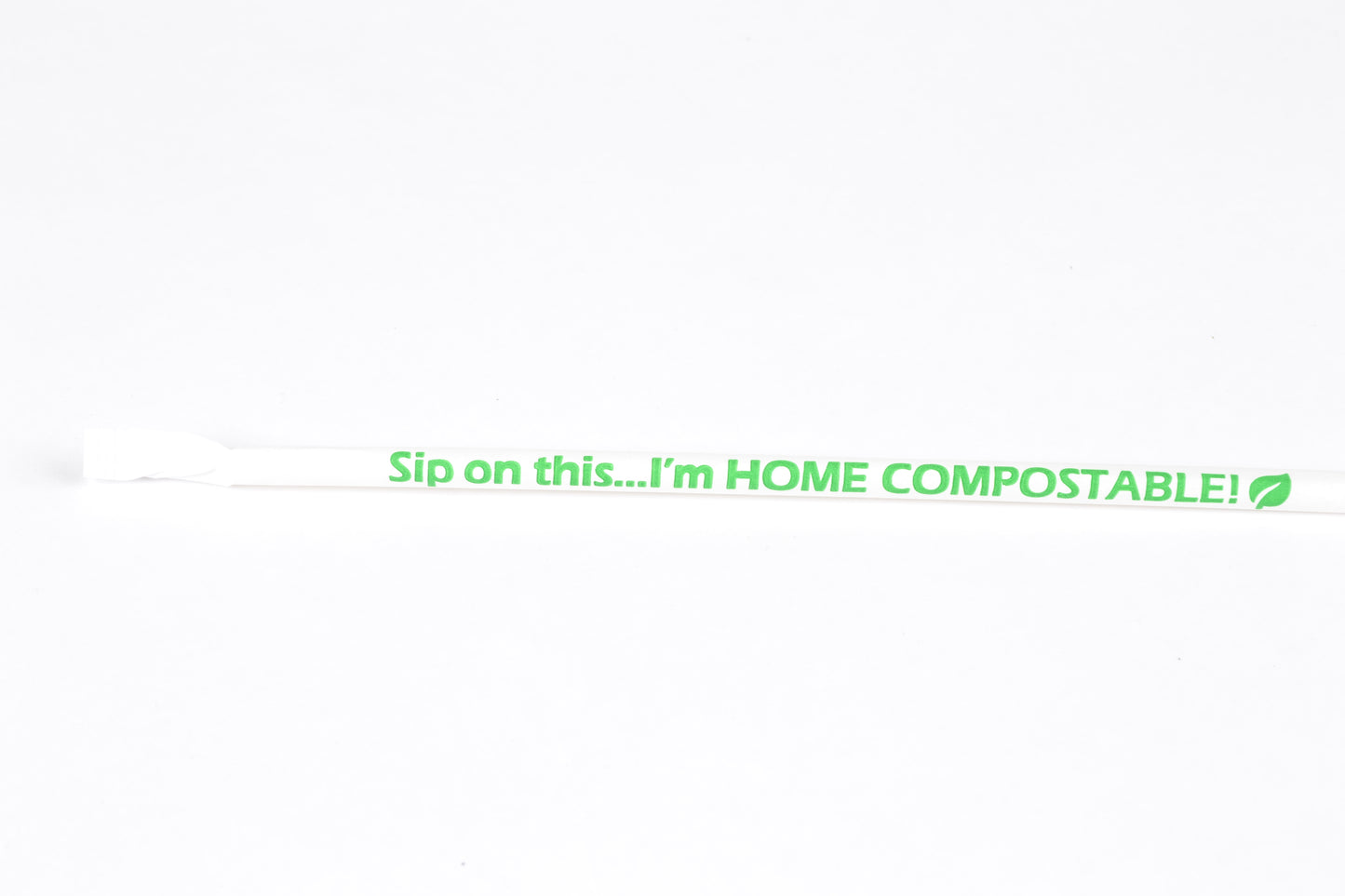 7.75" Home Compostable PHA Straw | White | Jumbo | Made in USA