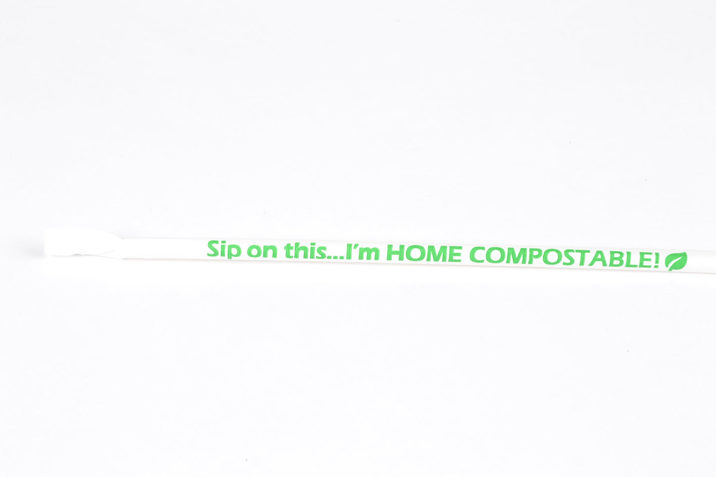 7.75" Home Compostable PHA Straw | White | Jumbo | Made in USA (Pack of 350)