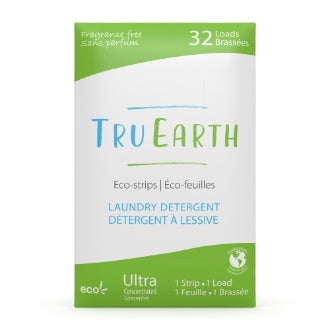 Tru Earth Eco Laundry Detergent Strips | Fragrance-Free | 32-Load Pack