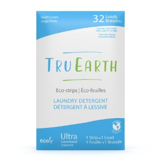 Tru Earth Eco Laundry Detergent Strips | Fresh Linen | Eco-Friendly | 32-Load Pack