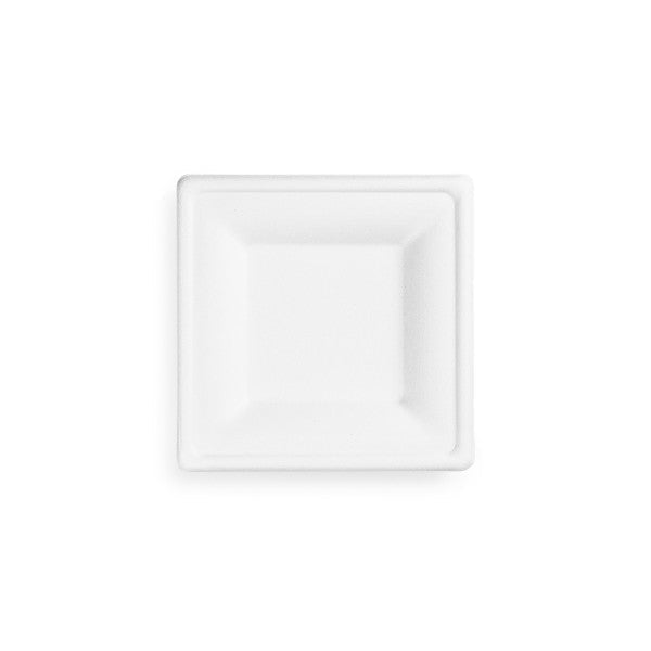 6" Square Plate | Compostable Sugarcane (Pack of 250)