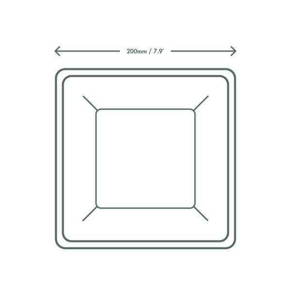 8" Square Plate | Compostable Sugarcane (Pack of 50)