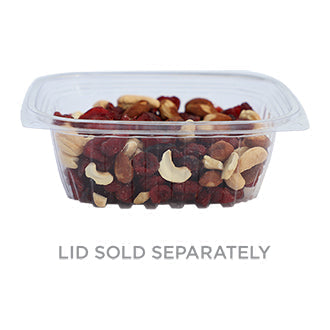 12 oz Rectangle Deli Container | Compostable | PLA | Clear (Pack of 500)