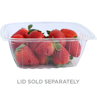 32 oz Rectangle Deli Container | Compostable | PLA | Clear (Pack of 200)