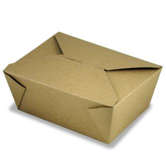 96 oz Recycled Kraft Paper Food Box | #4 Size (Pack of 80)