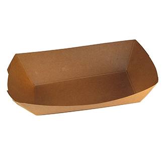 #300 3lb Kraft Paper Food Tray | Bulk | Compostable | Made In USA (Pack of 250)