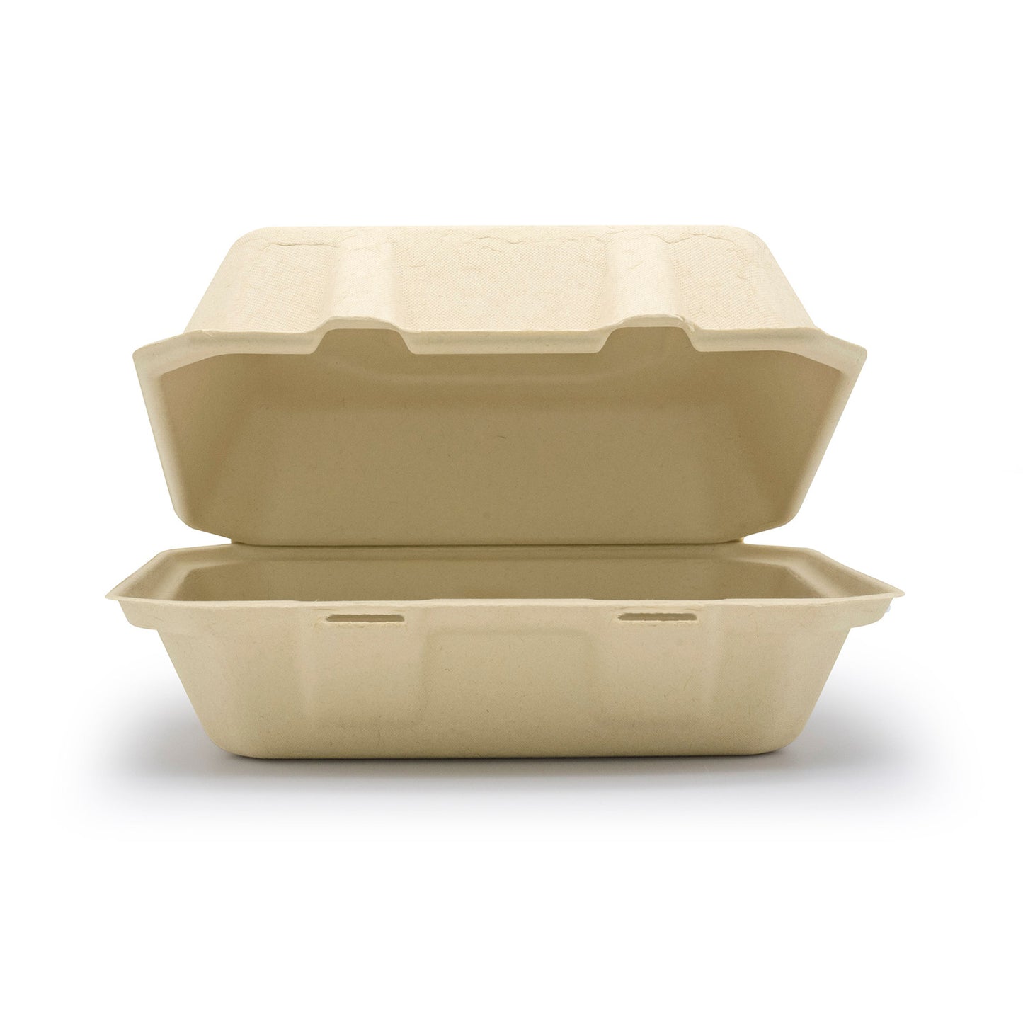 9" x 9" Compostable Clamshell | 1 Compartment | No PFAS Added