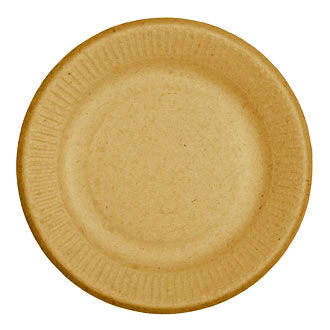 6" Round Plate | Unbleached Plant Fiber (Pack of 100)