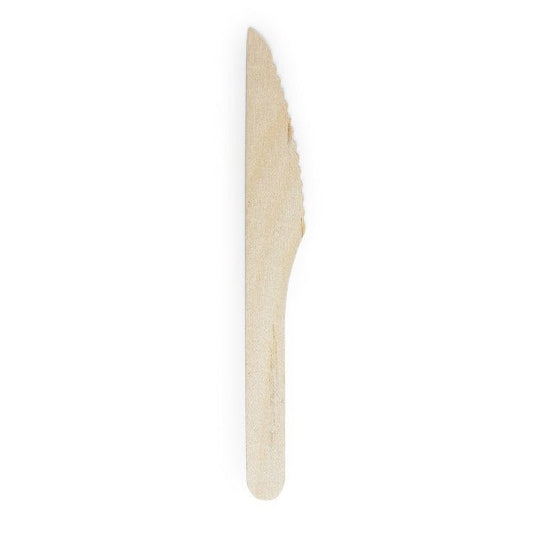 6.5" Compostable Birch Wood Knife | Vegware® | Pack of 100