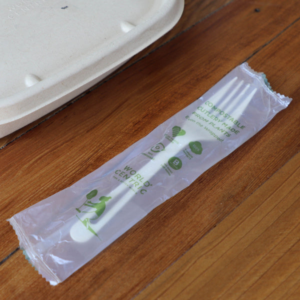 6" Fork Individually Wrapped | Compostable